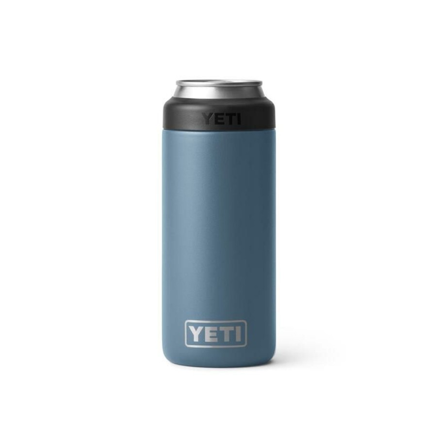 Home And Decor * | Hot Sale Yeti Rambler Colster 12 Oz Nordic Blue Bpa Free Slim Can Insulator