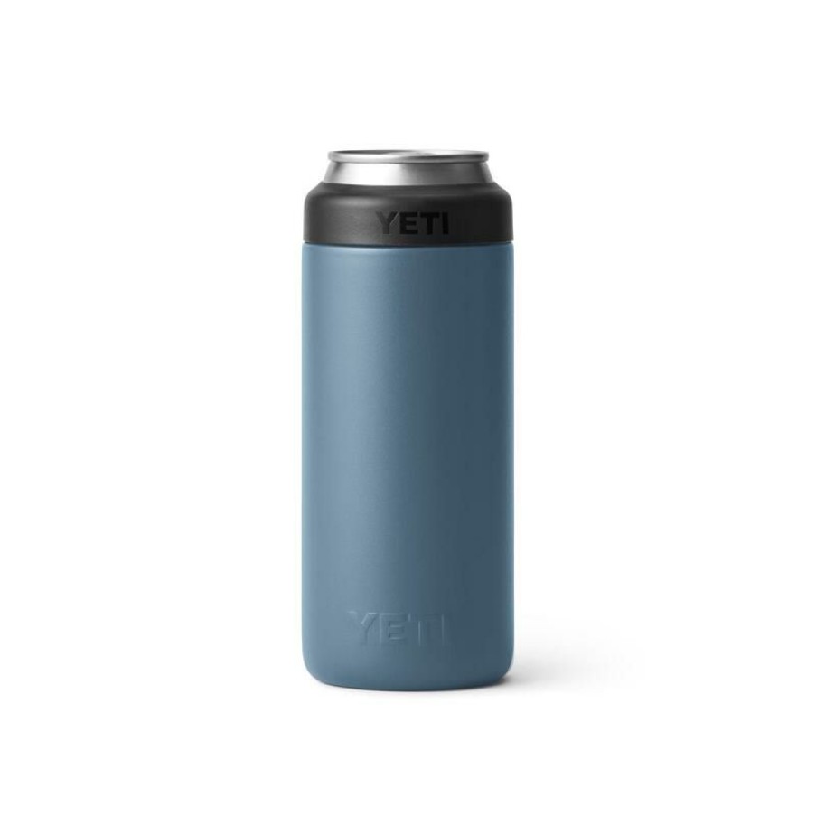 Home And Decor * | Hot Sale Yeti Rambler Colster 12 Oz Nordic Blue Bpa Free Slim Can Insulator