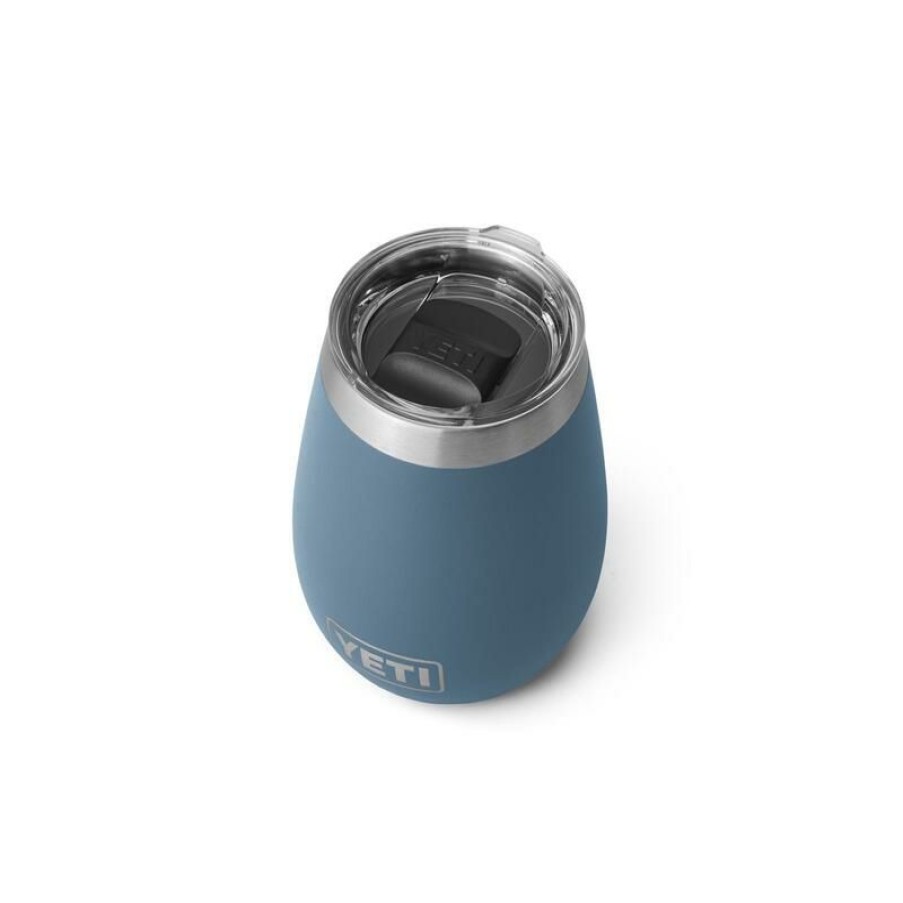 Home And Decor * | Outlet Yeti Rambler 10 Oz Nordic Blue Bpa Free Wine Tumbler With Magslider Lid