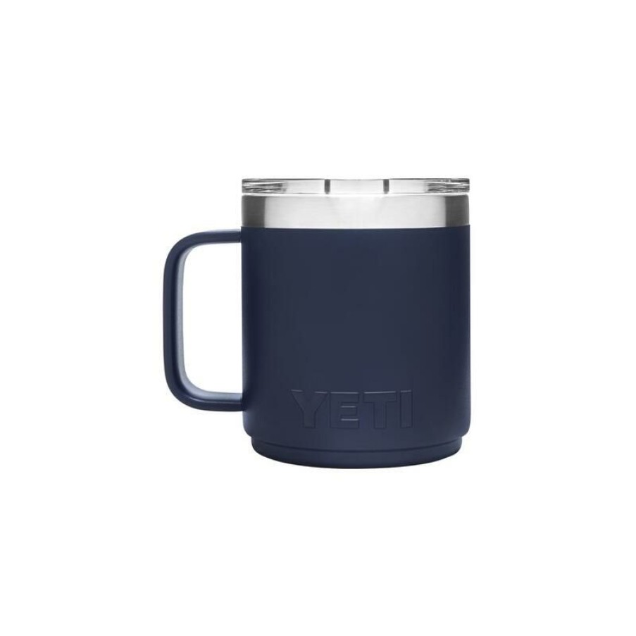 Home And Decor * | New Yeti Rambler 10 Oz Navy Bpa Free Mug With Magslider Lid