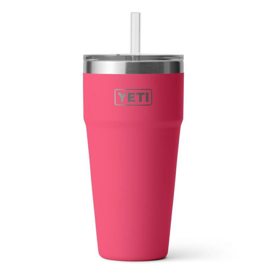 Home And Decor * | Best Sale Yeti Rambler 26 Oz Bimini Pink Bpa Free Straw Cup