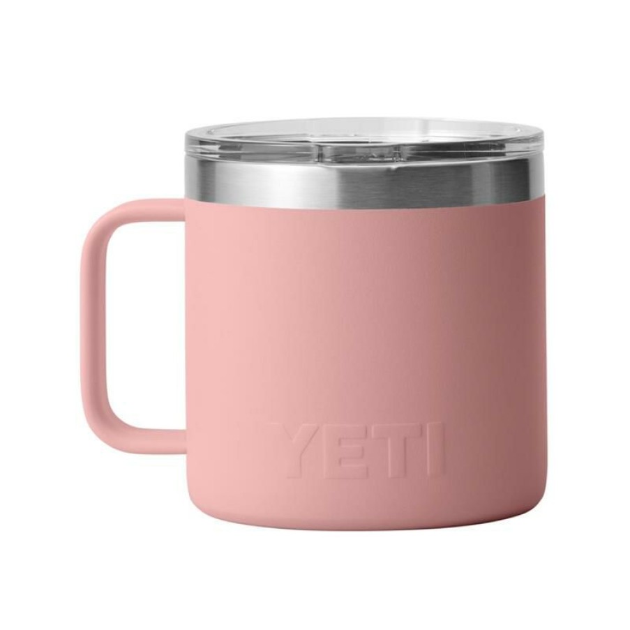 Home And Decor * | Cheap Yeti Rambler 14 Oz Sandstone Pink Bpa Free Mug With Magslider Lid