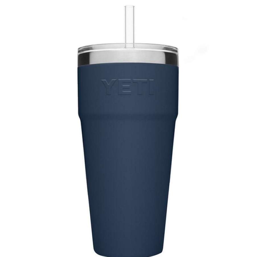 Home And Decor * | Buy Yeti Rambler 26 Oz Navy Bpa Free Straw Cup