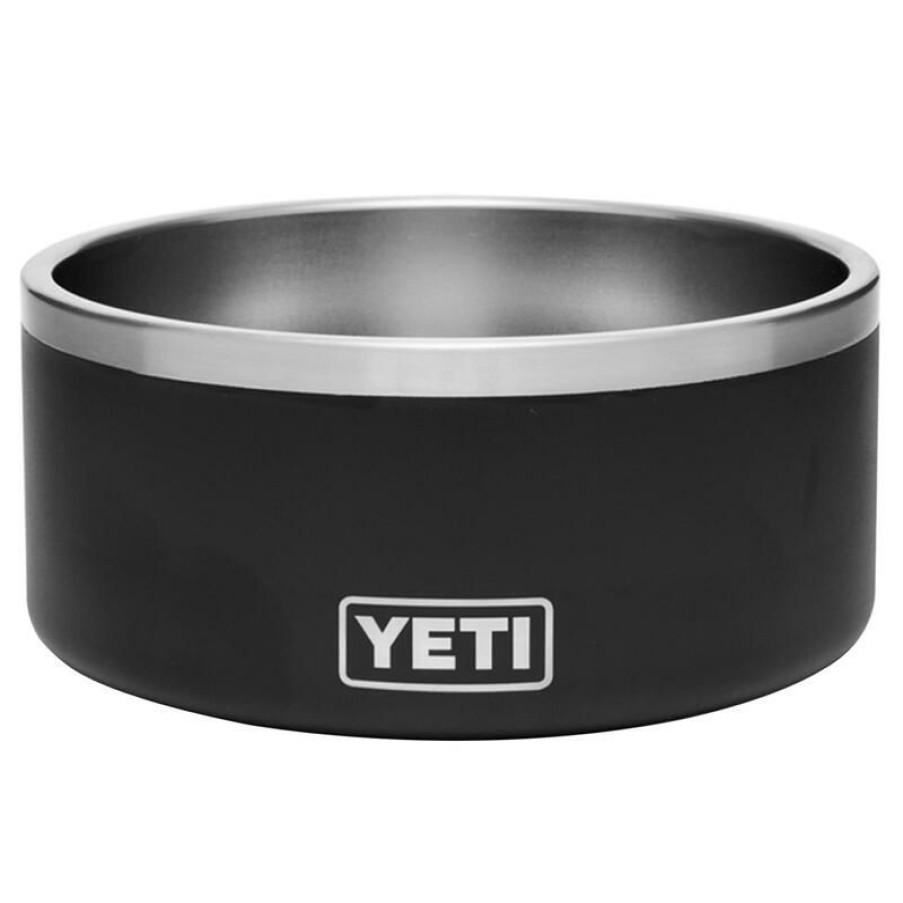 Home And Decor * | Flash Sale Yeti Boomer Black Stainless Steel 8 Cups Pet Bowl For Dogs