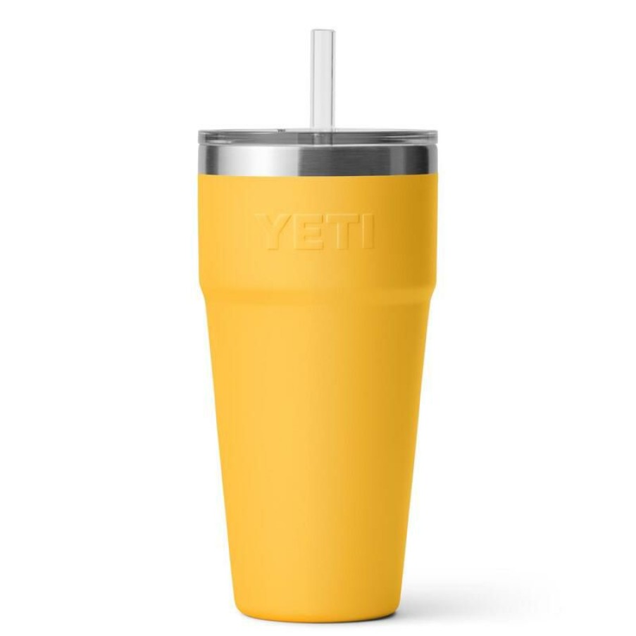 Home And Decor * | Wholesale Yeti Rambler 26 Oz Alpine Yellow Bpa Free Straw Cup