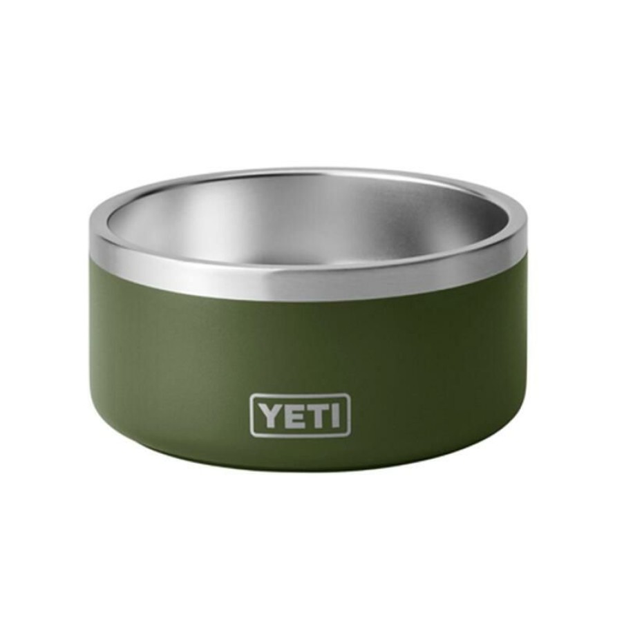 Home And Decor * | Best Deal Yeti Boomer Highlands Olive Stainless Steel 4 Cups Pet Bowl For Dogs