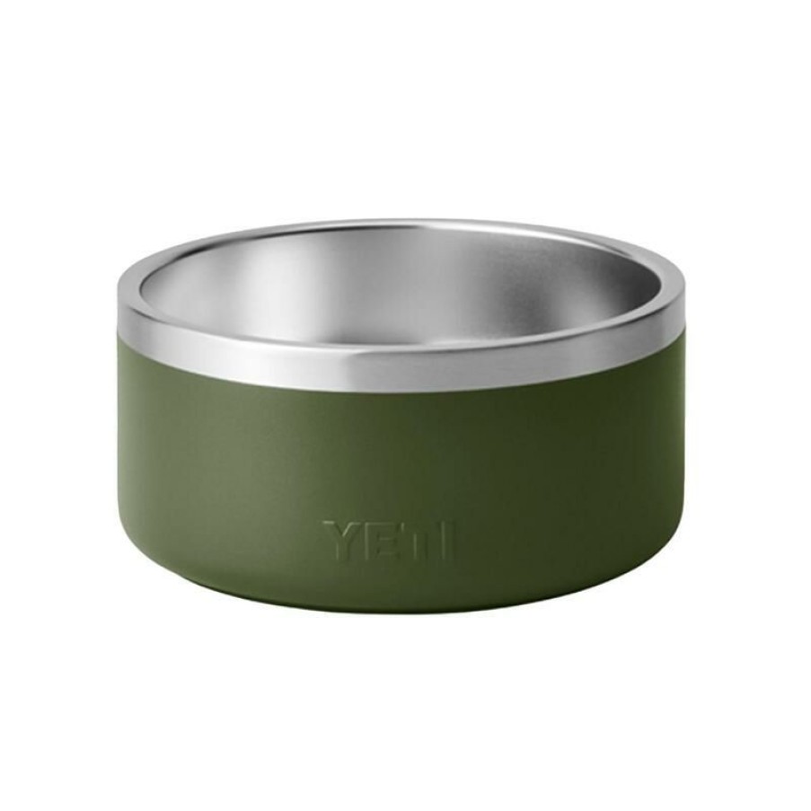 Home And Decor * | Best Deal Yeti Boomer Highlands Olive Stainless Steel 4 Cups Pet Bowl For Dogs