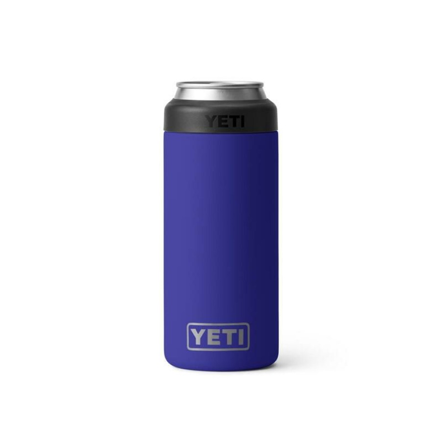 Home And Decor * | Best Reviews Of Yeti Colster 12 Oz No Sweat Offshore Blue Bpa Free Slim Can Insulator