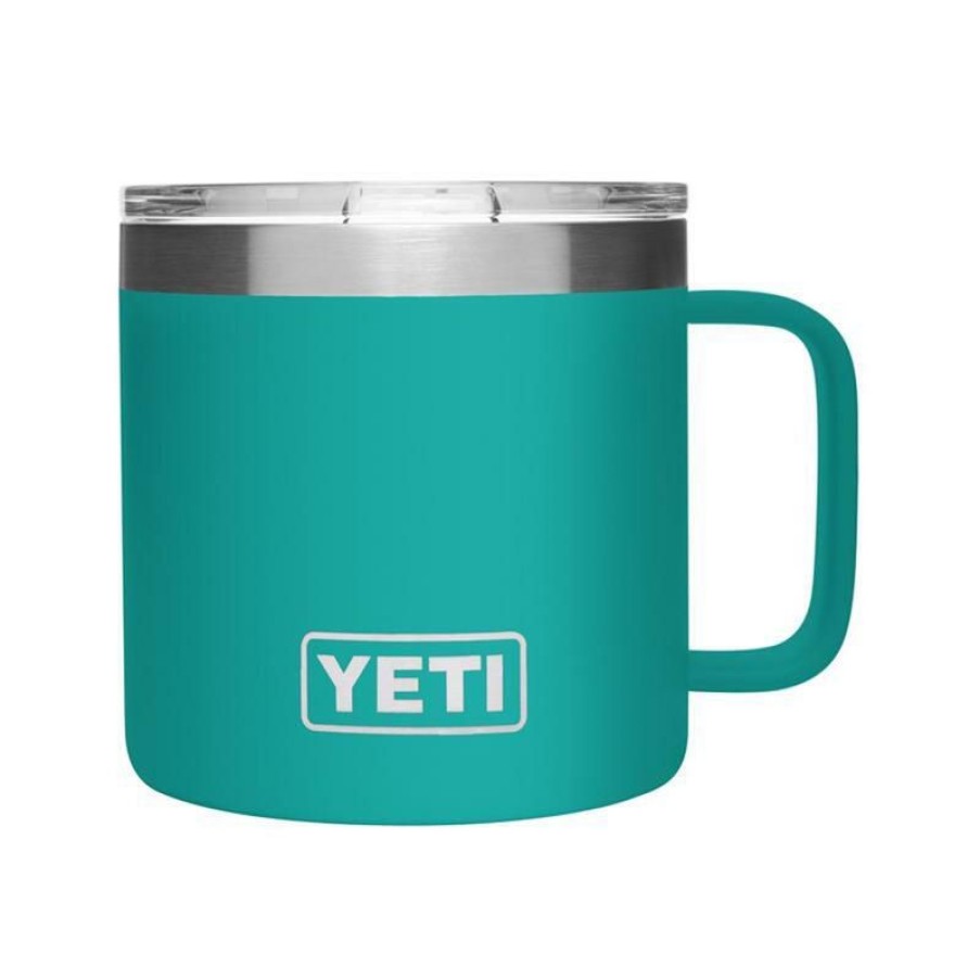 Home And Decor * | Budget Yeti Rambler 14 Oz Aquifer Blue Bpa Free Mug With Magslider Lid