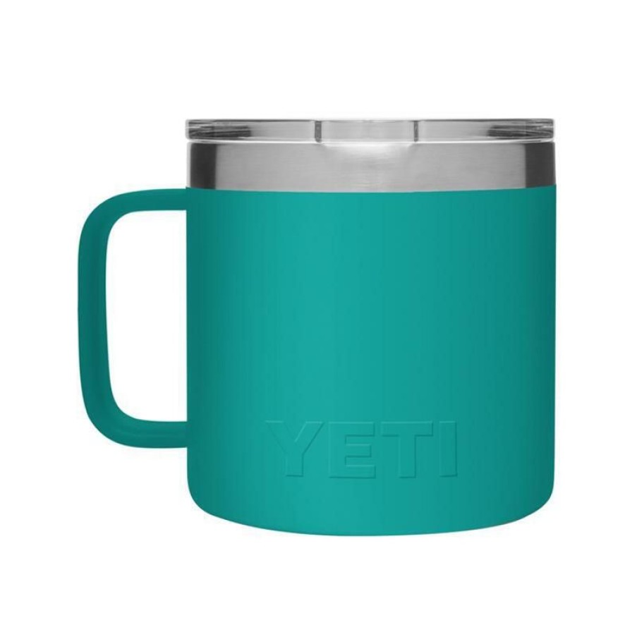 Home And Decor * | Budget Yeti Rambler 14 Oz Aquifer Blue Bpa Free Mug With Magslider Lid