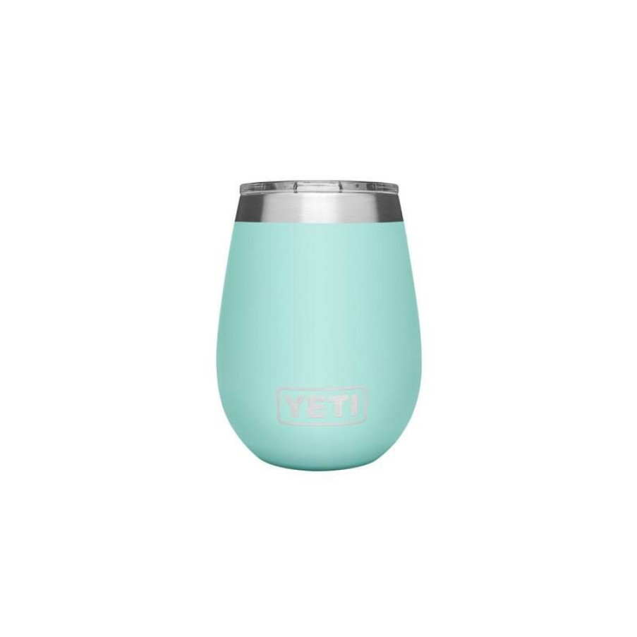 Home And Decor * | Hot Sale Yeti Rambler 10 Oz Seafoam Bpa Free Wine Tumbler With Magslider Lid