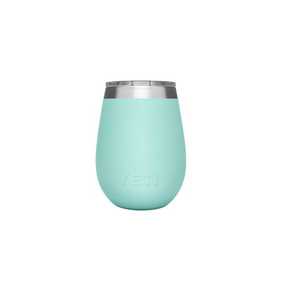 Home And Decor * | Hot Sale Yeti Rambler 10 Oz Seafoam Bpa Free Wine Tumbler With Magslider Lid