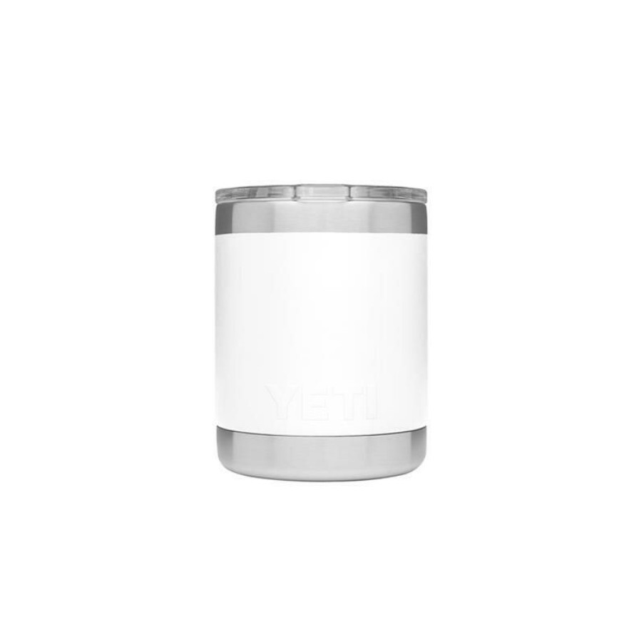 Home And Decor * | Promo Yeti Rambler 10 Oz Lowball White Bpa Free Tumbler With Magslider Lid