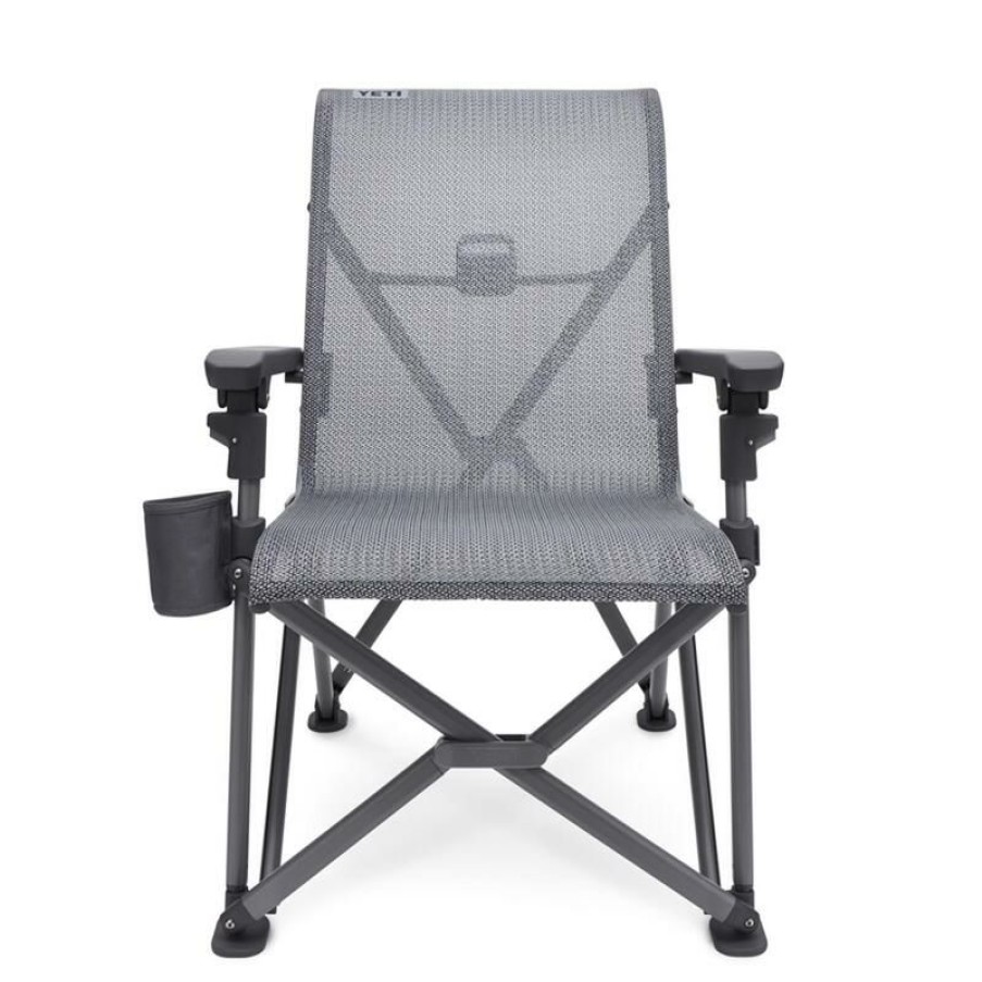 Outdoor Living * | Cheapest Yeti Trailhead Brown/Black Polypropylene Frame Camping Chair Charcoal